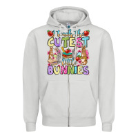 Dove Grey Easter Day I teach the cutest little bunnies Zipper Hoodie - OliviaCreatesArt