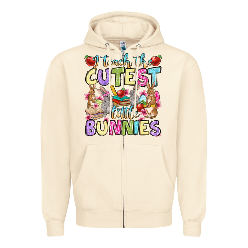 Easter Day I Teach The Cutest Little Bunnies Zipper Hoodie by OliviaCreatesArt | Teevron