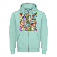 Seafoam Easter Day I teach the cutest little bunnies Zipper Hoodie - OliviaCreatesArt