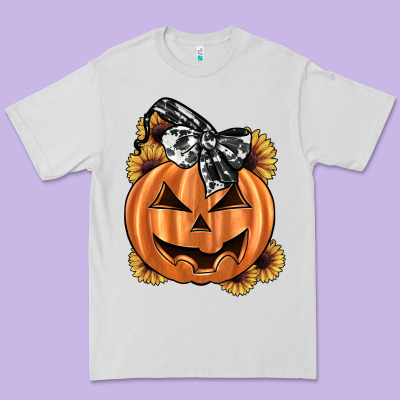 Sunflower Pumpkin Premium Tee Designed By Jahusdesignshop