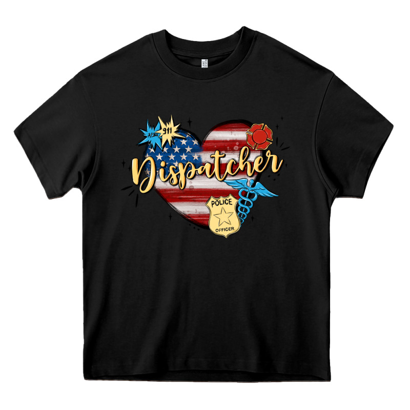 911 Dispatcher Heavy Core Tee by MaliasSmallBusiness | Teevron