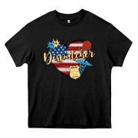 Black 911 dispatcher Heavy Core Tee - MaliasSmallBusiness