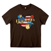 Chocolate Brown 911 dispatcher Heavy Core Tee - MaliasSmallBusiness