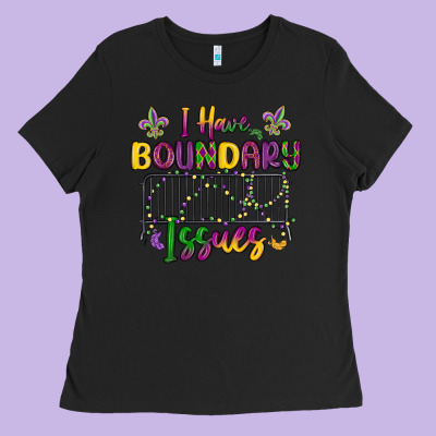 I Have Boundary Issues Ladies Tee Designed By Maliassmallbusiness
