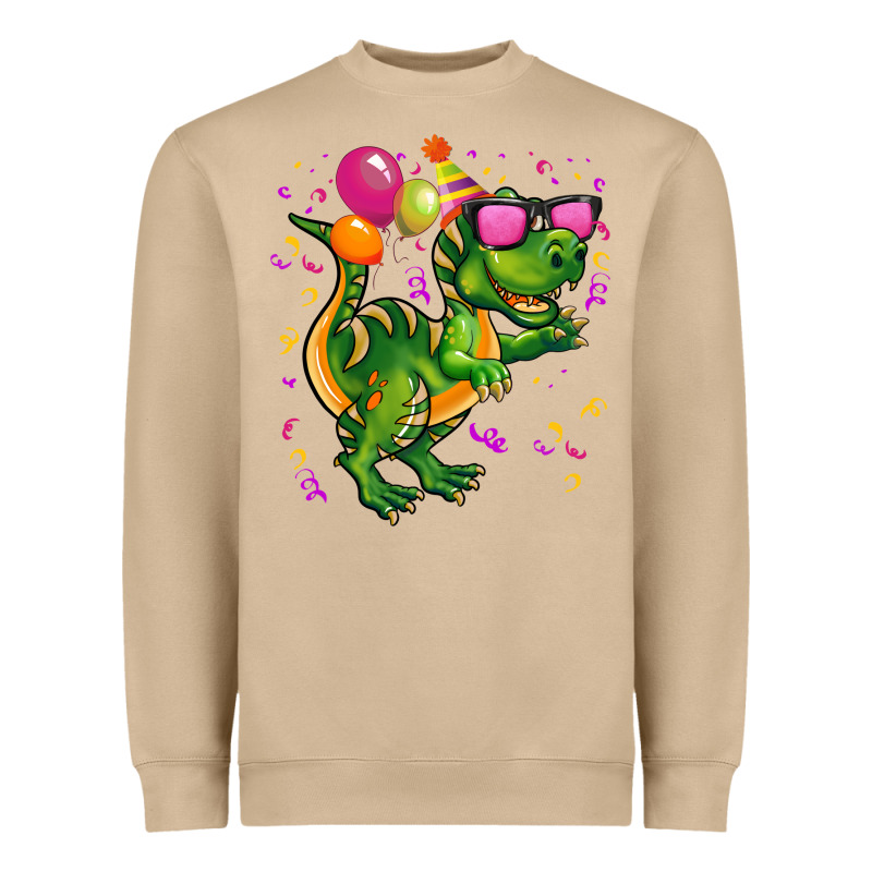 Birthday T Rex Pink Heavyweight Sweatshirt by CowGirlArtShop | Teevron