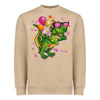 Mushroom birthday t rex pink Heavyweight Sweatshirt - CowGirlArtShop