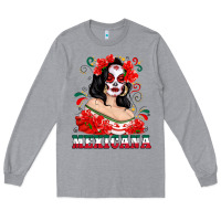 Mexicana With Skull Girl Long Sleeve Tee | Teevron