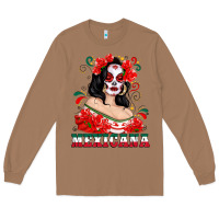 Toasted Coconut Mexicana with Skull Girl Long Sleeve Tee - texasbilliewilder