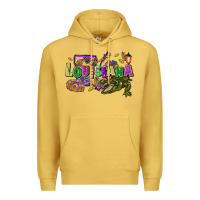 Antique Gold Louisiana Mardi Gras Premium Hoodie - FaDigitalArtStudio