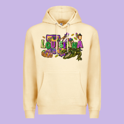 Louisiana Mardi Gras Premium Hoodie Designed By Fadigitalartstudio