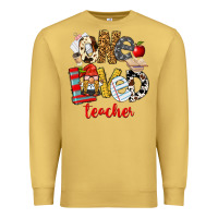 Antique Gold One Loved Teacher Premium Sweatshirt - FaDigitalArtStudio
