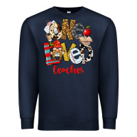 Navy One Loved Teacher Premium Sweatshirt - FaDigitalArtStudio