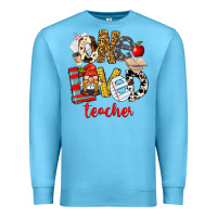 Ocean Blue One Loved Teacher Premium Sweatshirt - FaDigitalArtStudio