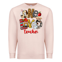 Pale Pink One Loved Teacher Premium Sweatshirt - FaDigitalArtStudio