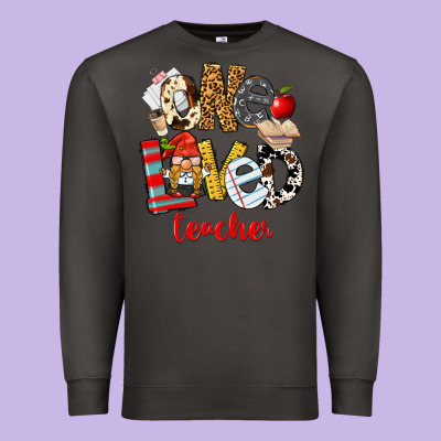 One Loved Teacher Premium Sweatshirt Designed By Fadigitalartstudio
