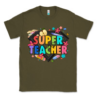 Army Green super teacher Classic Tee - Artiststas