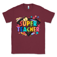 Burgundy super teacher Classic Tee - Artiststas