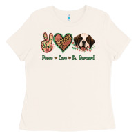 Bone Peace Love St. Bernard Ladies Tee - Jasminsmagicworld