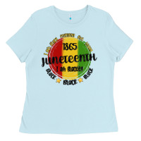 Baby Blue i am black everyday but today juneteenth Ladies Tee - MaliasSmallBusiness