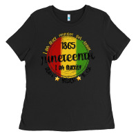 Black i am black everyday but today juneteenth Ladies Tee - MaliasSmallBusiness