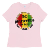Bubblegum Pink i am black everyday but today juneteenth Ladies Tee - MaliasSmallBusiness