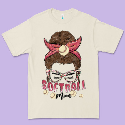 Softball Mom Premium Tee Designed By Maliassmallbusiness