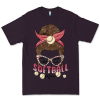 Plum softball mom Premium Tee - MaliasSmallBusiness