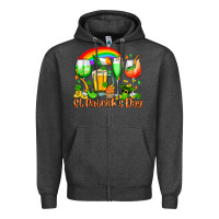 Charcoal Heather St. Patrick's wine glasses Zipper Hoodie - OliviaCreatesArt