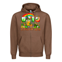 Chestnut St. Patrick's wine glasses Zipper Hoodie - OliviaCreatesArt