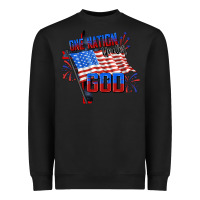 Black one nation under god Heavyweight Sweatshirt - CowGirlArtShop