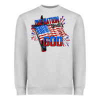 Heather Grey one nation under god Heavyweight Sweatshirt - CowGirlArtShop