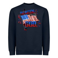 Navy one nation under god Heavyweight Sweatshirt - CowGirlArtShop