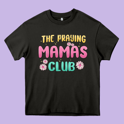 The Praying Mamas Club Heavy Core Tee Designed By Maliassmallbusiness