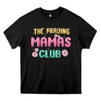 Black the praying mamas club Heavy Core Tee - MaliasSmallBusiness