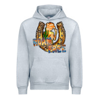 Heather Grey cowgirl horseshoe Urban Hoodie - RacoonDesign