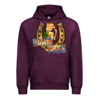 Mauve Wine cowgirl horseshoe Urban Hoodie - RacoonDesign
