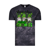 Cloud Black shamrockin' with my gnomies st patrick's day Vintage Tee - Jasminsmagicworld