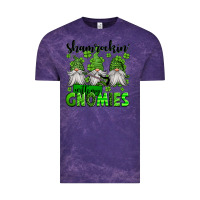 Cloud Purple shamrockin' with my gnomies st patrick's day Vintage Tee - Jasminsmagicworld