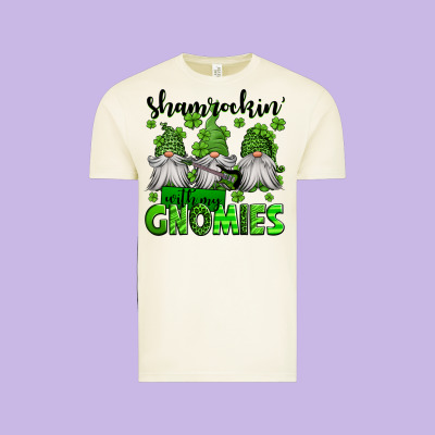 Shamrockin' With My Gnomies St Patrick's Day Vintage Tee Designed By Jasminsmagicworld