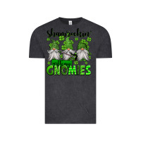 Vintage Black shamrockin' with my gnomies st patrick's day Vintage Tee - Jasminsmagicworld