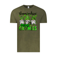 Vintage Olive shamrockin' with my gnomies st patrick's day Vintage Tee - Jasminsmagicworld