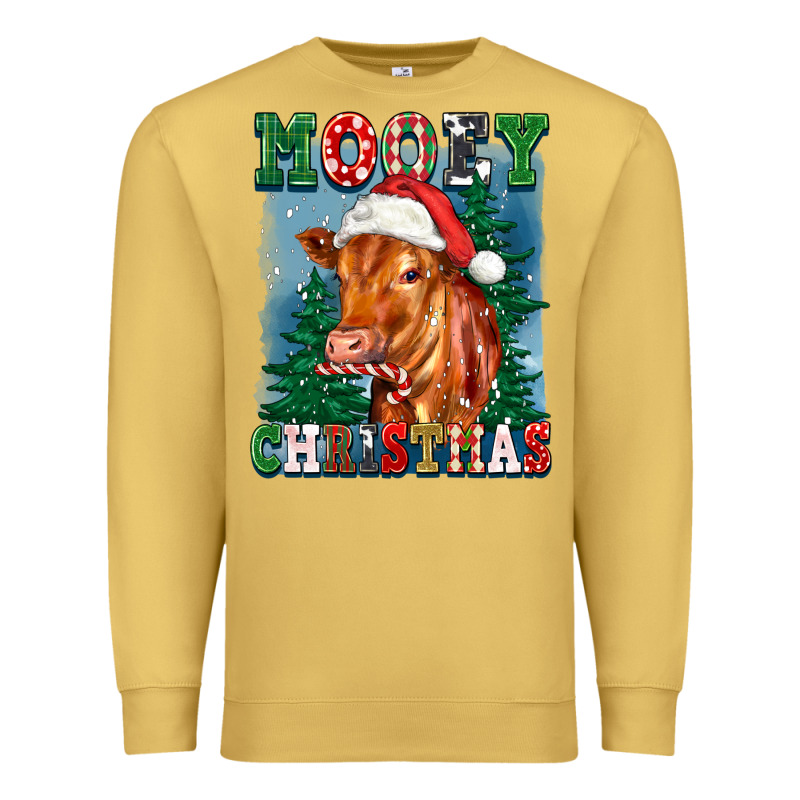 Mooey Christmas Heifer Premium Sweatshirt by FaDigitalArtStudio | Teevron