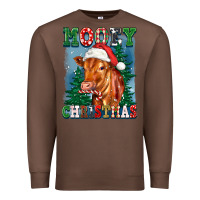 Chestnut mooey christmas heifer Premium Sweatshirt - FaDigitalArtStudio