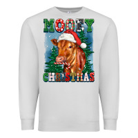 Dove Grey mooey christmas heifer Premium Sweatshirt - FaDigitalArtStudio
