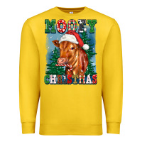 Lemon mooey christmas heifer Premium Sweatshirt - FaDigitalArtStudio
