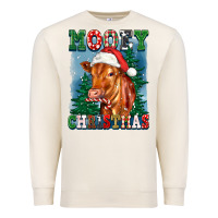 Sandshell mooey christmas heifer Premium Sweatshirt - FaDigitalArtStudio