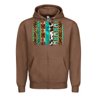 Chestnut western brushstroke Zipper Hoodie - OliviaCreatesArt
