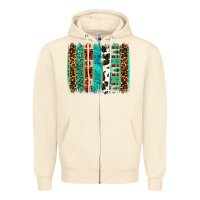 Sandshell western brushstroke Zipper Hoodie - OliviaCreatesArt