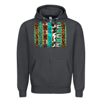 Smoke western brushstroke Zipper Hoodie - OliviaCreatesArt
