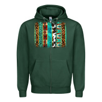 Sports Green western brushstroke Zipper Hoodie - OliviaCreatesArt